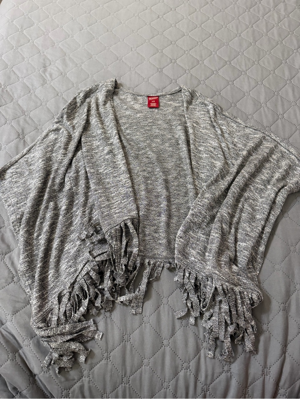 Arizona Jean Company Marled Gray Open Cardigan